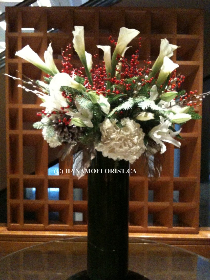 CMAS1202 Holiday Seasons Lobby Vase Arrangement XL - Click Image to Close